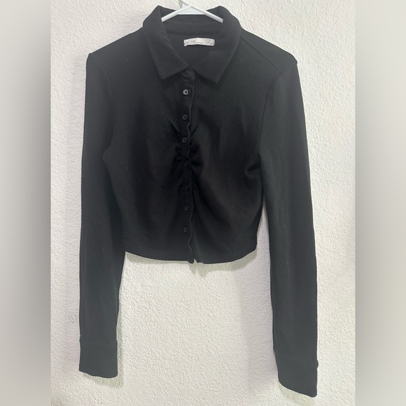 OAK + FORT Black Cardigan size M - Picture 3 of 7